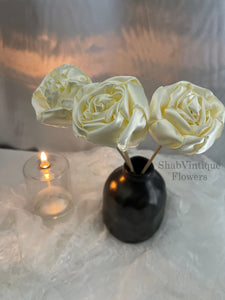 Off white ivory flower 12 inch stems, Wedding Flower centerpiece, reception table decorations, Wedding Arch Flowers