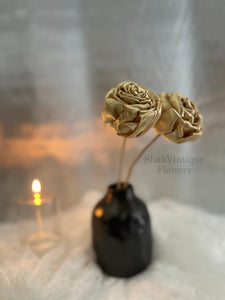 Gold flower 12 inch stems, Wedding Flower centerpiece, reception table decorations, Wedding Arch Flowers